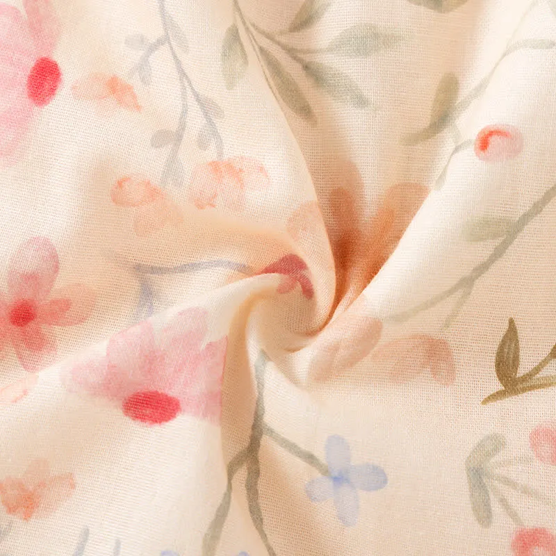 Pyjama-Set aus geblümter Baumwolle mit Camisole-Shorts
