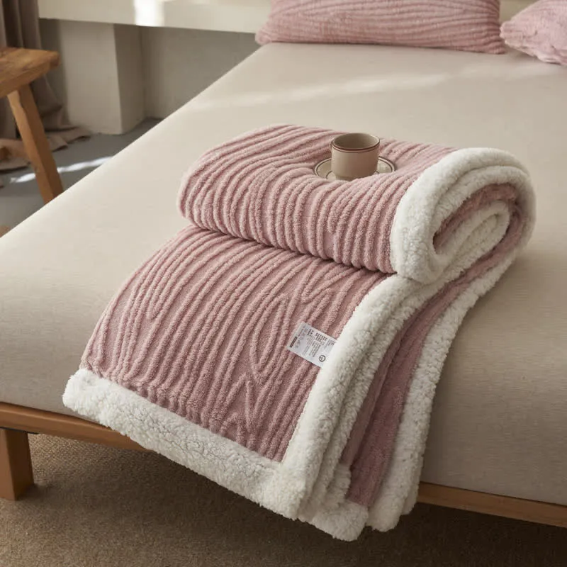 Ownkoti – Jacquard-Sherpa-Decke mit Baummuster