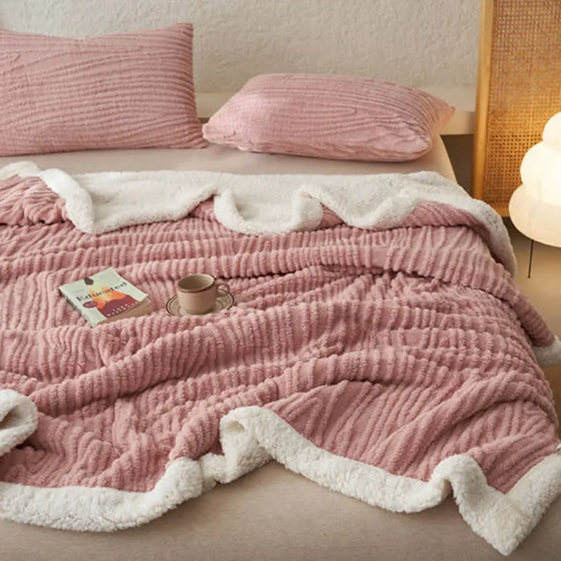 Ownkoti – Jacquard-Sherpa-Decke mit Baummuster
