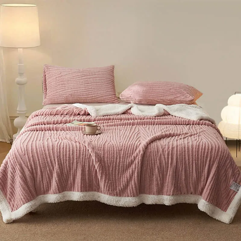 Ownkoti – Jacquard-Sherpa-Decke mit Baummuster