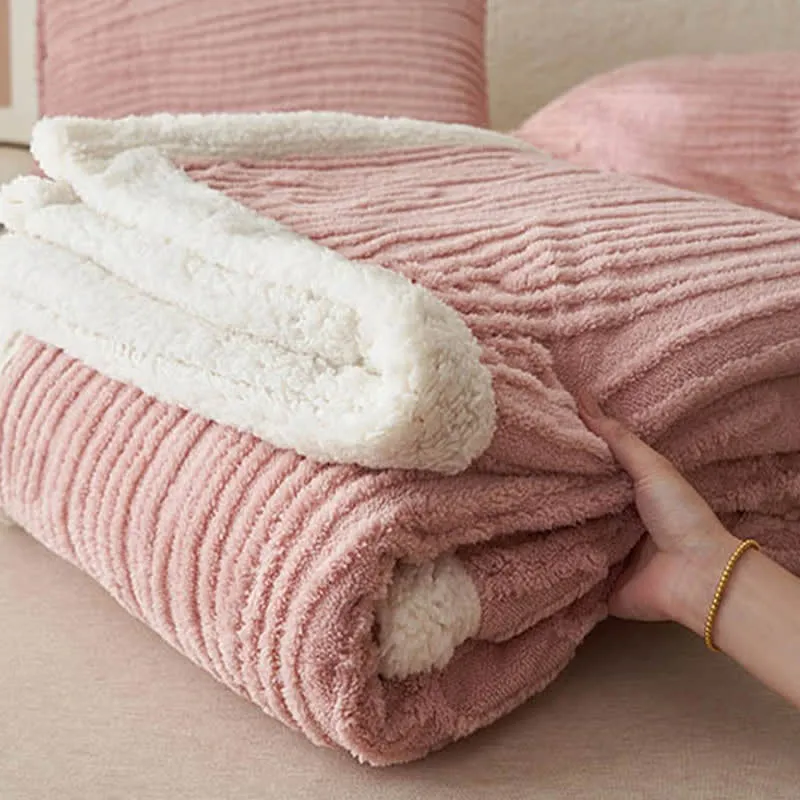 Ownkoti – Jacquard-Sherpa-Decke mit Baummuster