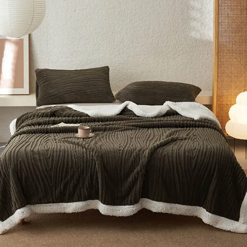 Ownkoti – Jacquard-Sherpa-Decke mit Baummuster