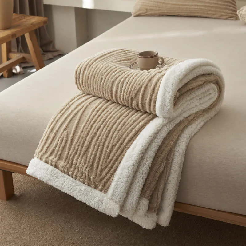 Ownkoti – Jacquard-Sherpa-Decke mit Baummuster