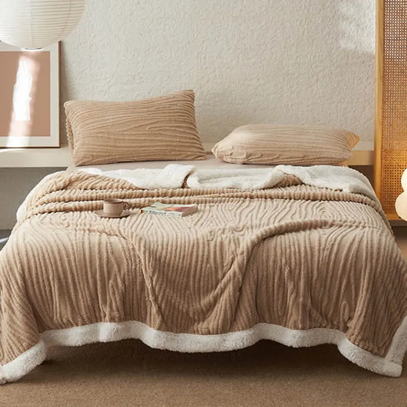 Ownkoti – Jacquard-Sherpa-Decke mit Baummuster