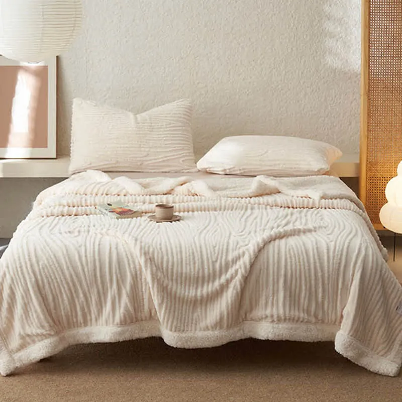 Ownkoti – Jacquard-Sherpa-Decke mit Baummuster