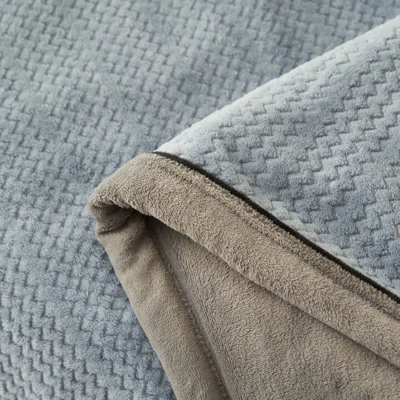 Doppelseitige Fleece-Bettbezugdecke