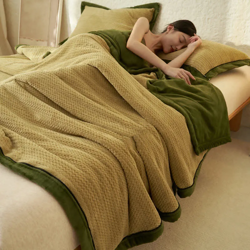 Doppelseitige Fleece-Bettbezugdecke