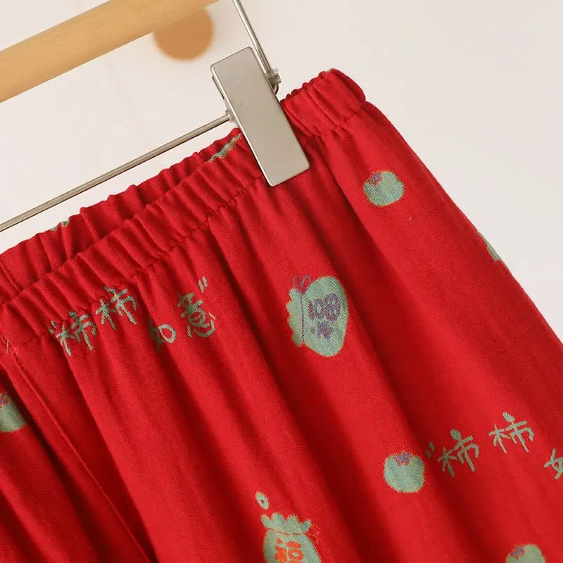 Pyjama-Set „Lucky Persimmon“ aus Baumwolle
