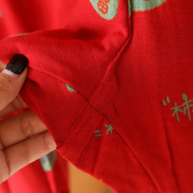 Pyjama-Set „Lucky Persimmon“ aus Baumwolle