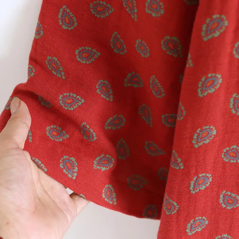 Paisley-inspirierter Jacquard-Pyjama aus Baumwollgaze