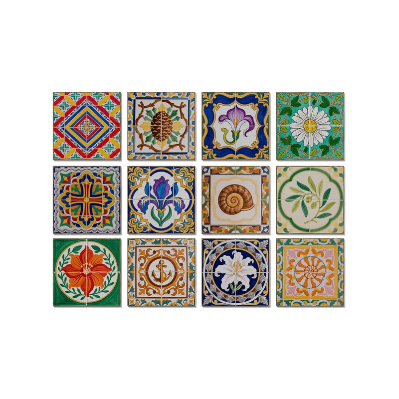 Vintage Talavera PET-Schaumfliesen-Wandaufkleber