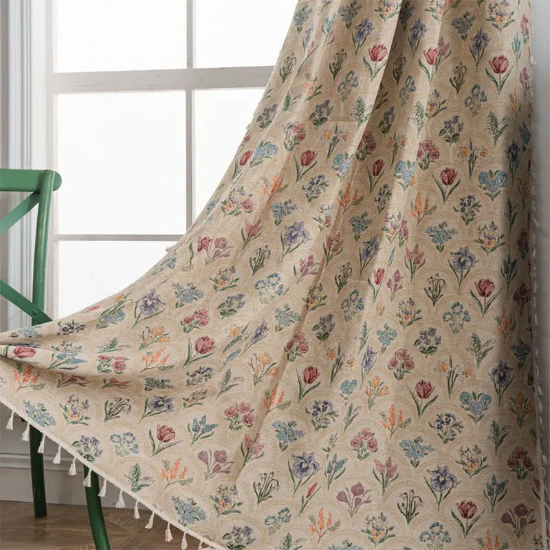 Jacquard-Quastenvorhang „Blooming Hyacinth“