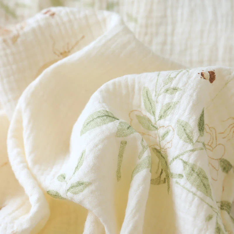 Pyjama-Set aus Baumwolle mit Schmetterlings- und Blattmuster