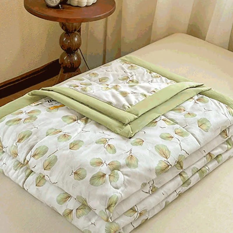 Doppellagige Sommerdecke aus Gaze „Fresh Leaf“