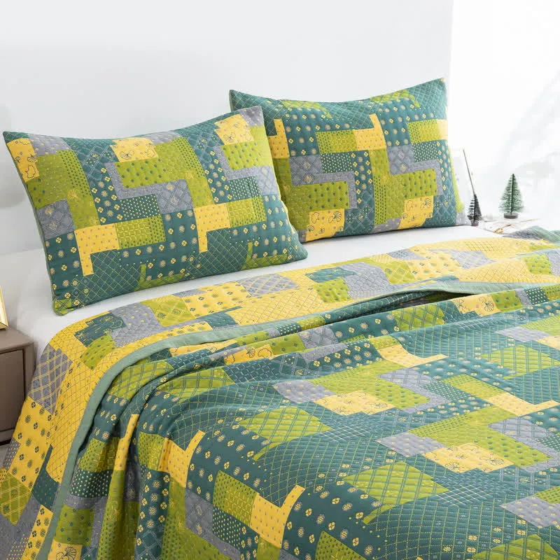 Vintage Patchwork Baumwollgaze Jacquard Bettdecke