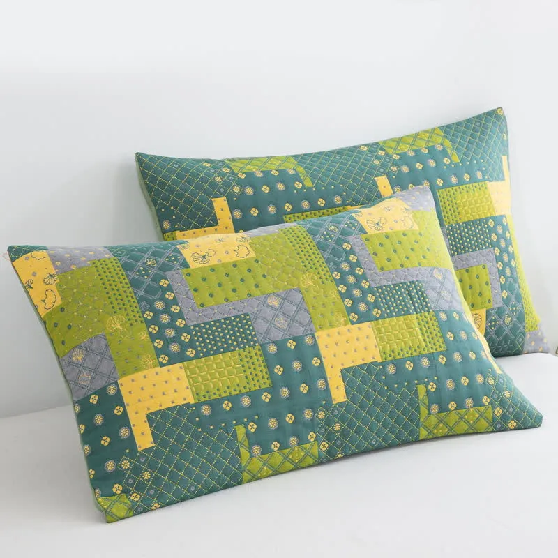 Vintage Patchwork Baumwollgaze Jacquard Bettdecke