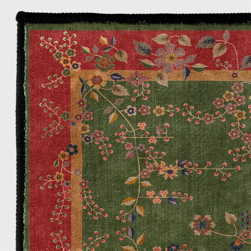 Faltbarer Anti-Rutsch-Teppich mit Retro-Blumenmuster