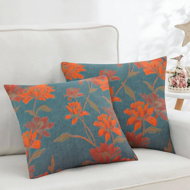 Quadratische Kissenbezüge aus Lotus-Baumwoll-Jacquard (2 Stück)
