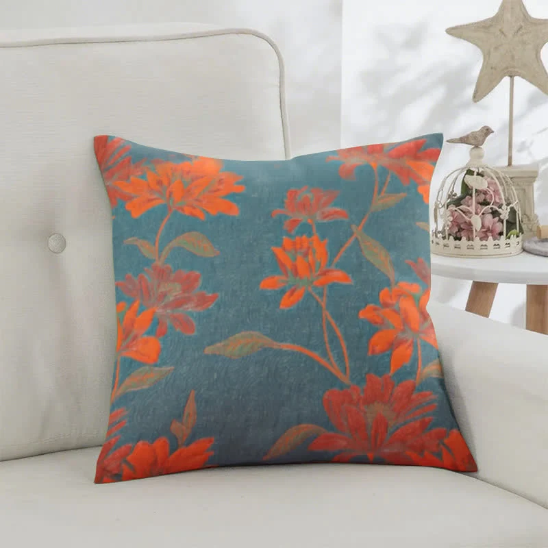 Quadratische Kissenbezüge aus Lotus-Baumwoll-Jacquard (2 Stück)