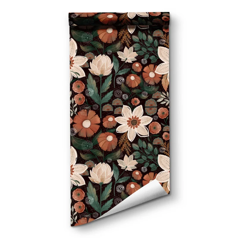 Abnehmbare DIY Boho Blumendekortapete