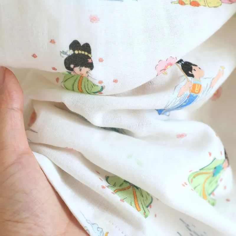 Orientalisches Nachthemd mit Cartoon-Prinzessin aus Baumwolle und Spitze