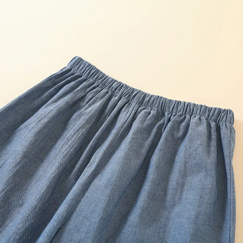 Einfarbiger Kimono-Pyjama mit geometrischem Kragen