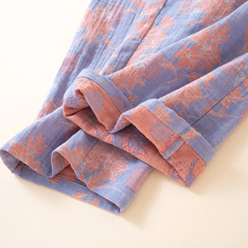 Oriental Lily – Nachtwäsche-Set aus Baumwollgaze