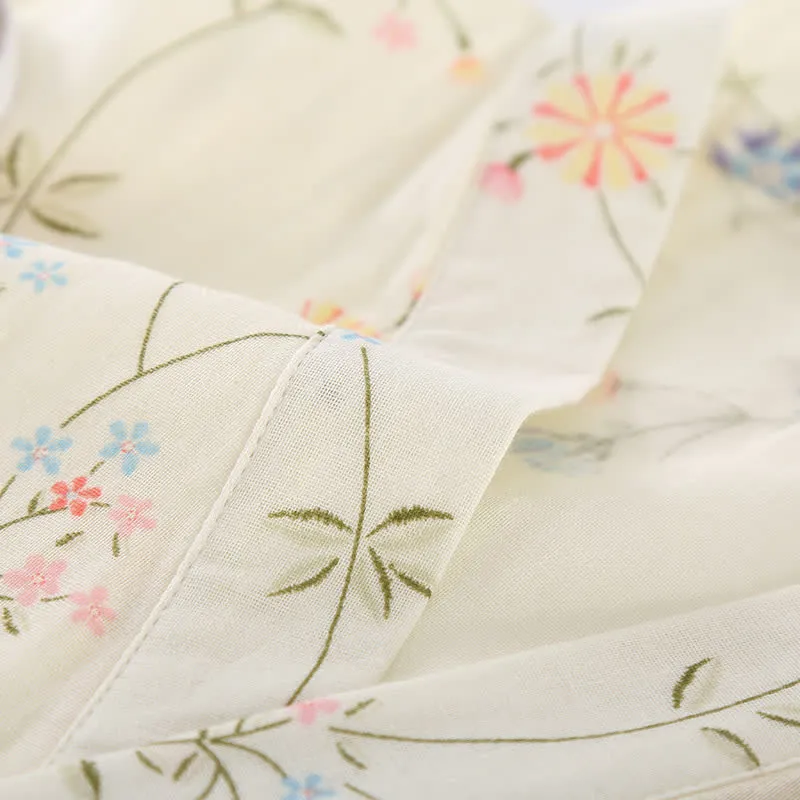 Geblümter Kimono aus Baumwollgaze