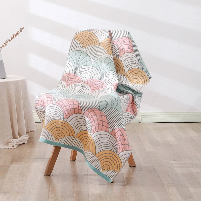Ownkoti Badetuch aus Jacquard-Baumwolle mit Muscheldruck
