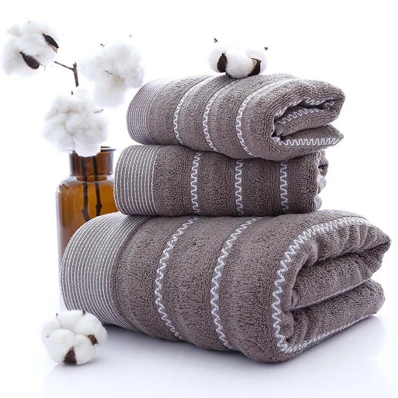 Ownkoti Gestreiftes Badetuch-Badetuch-Set
