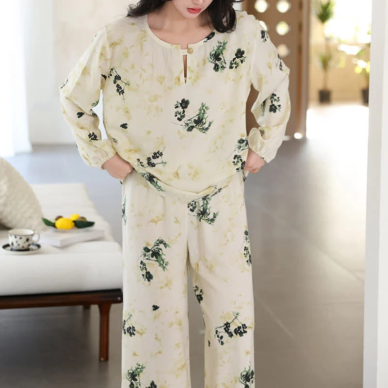 Refresh – Atmungsaktives Loungewear-Set mit Blumenmuster