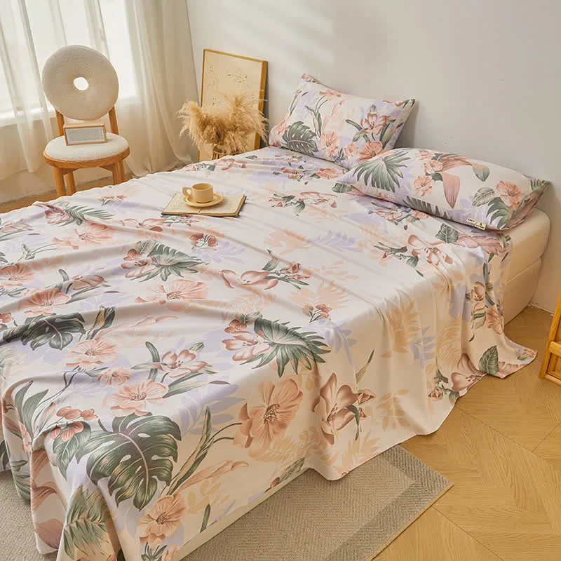 Atmungsaktive Bettdecke aus reiner Baumwolle im Regenwald-Stil
