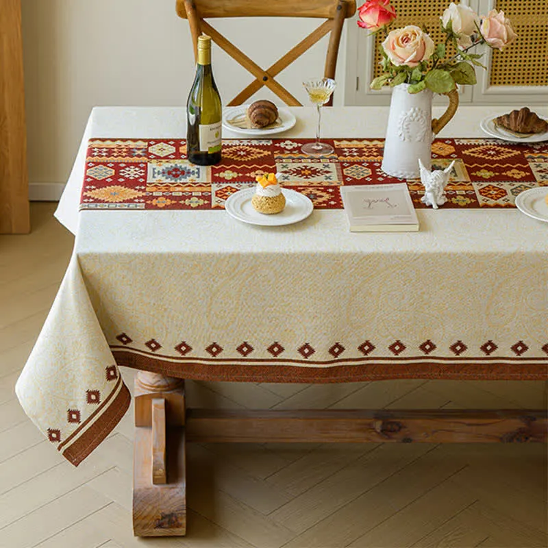Dekorative Jacquard-Tischdecke im marokkanischen Stil