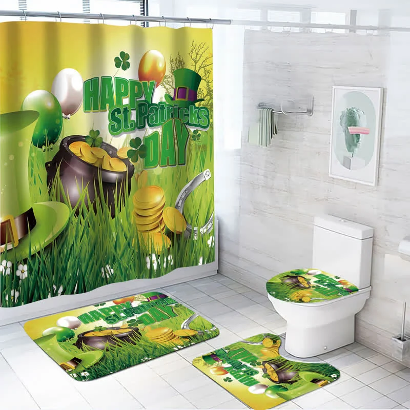 Wasserfester Duschvorhang zum St. Patrick's Day
