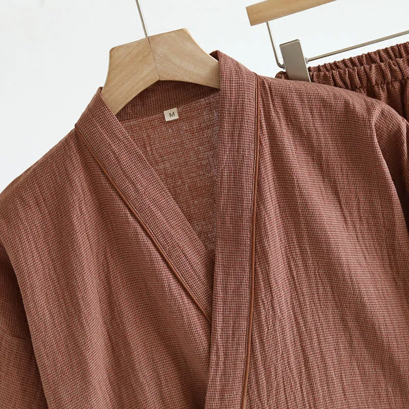 Unisex-Kimono-Pyjama-Set aus Baumwollgaze