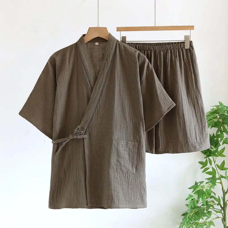 Unisex-Kimono-Pyjama-Set aus Baumwollgaze