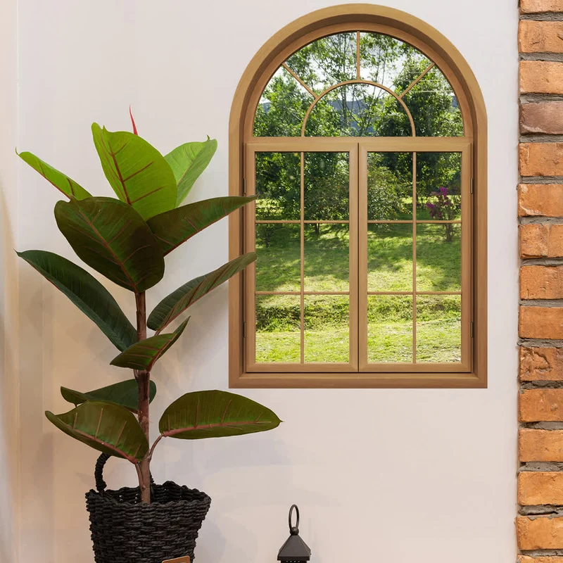 Selbstklebende Wandaufkleber mit 3D-Fensterlandschaft