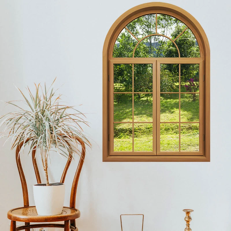 Selbstklebende Wandaufkleber mit 3D-Fensterlandschaft