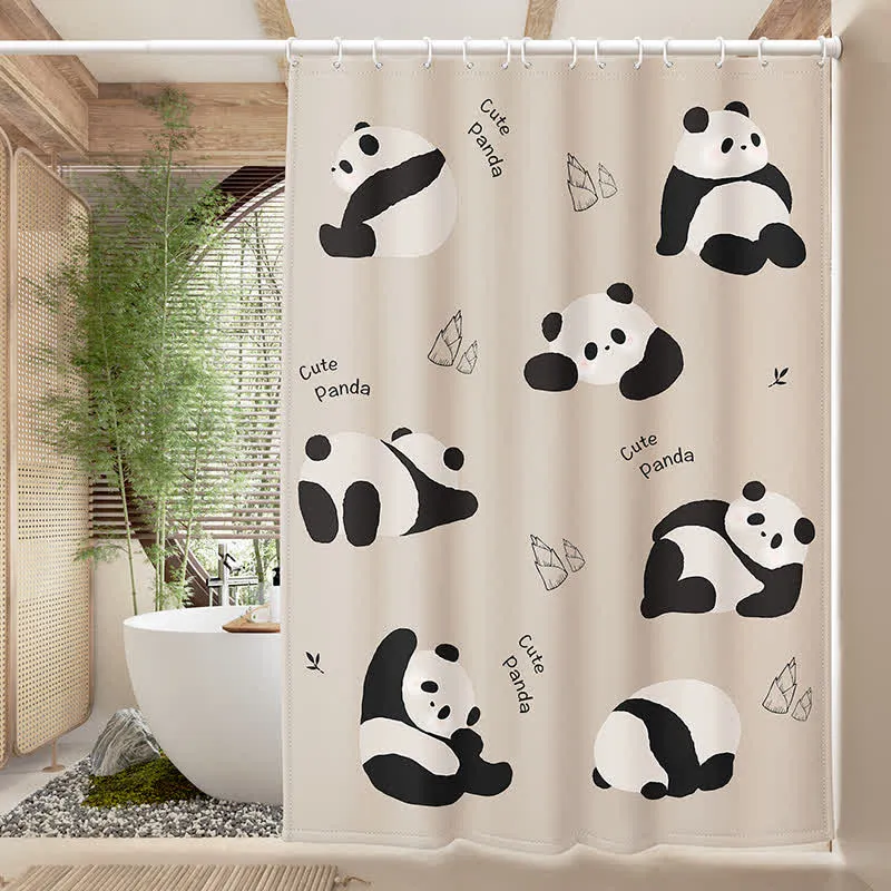 Wasserdichter Duschvorhang mit niedlichem chinesischen Panda