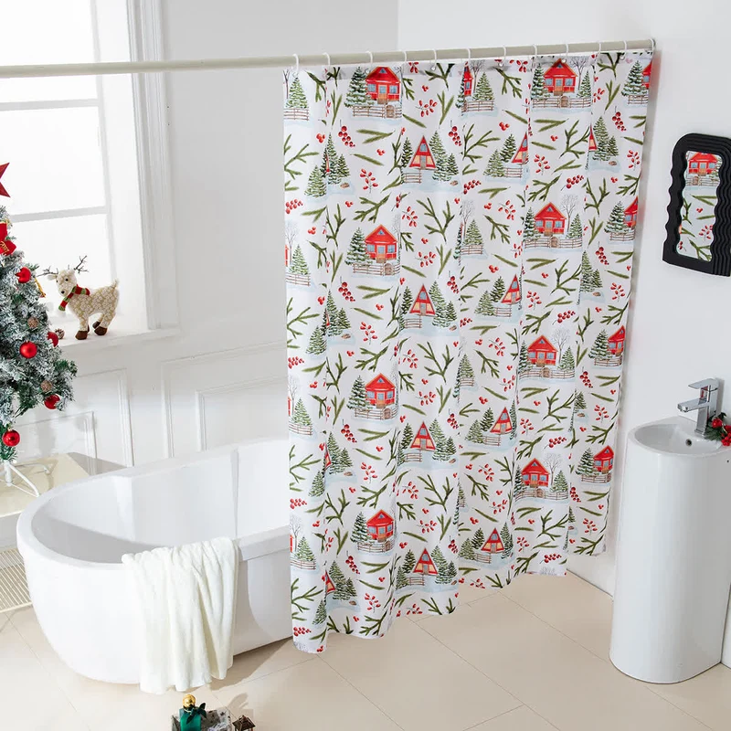 Anti-Schimmel-Duschvorhang mit Weihnachtsmotiv