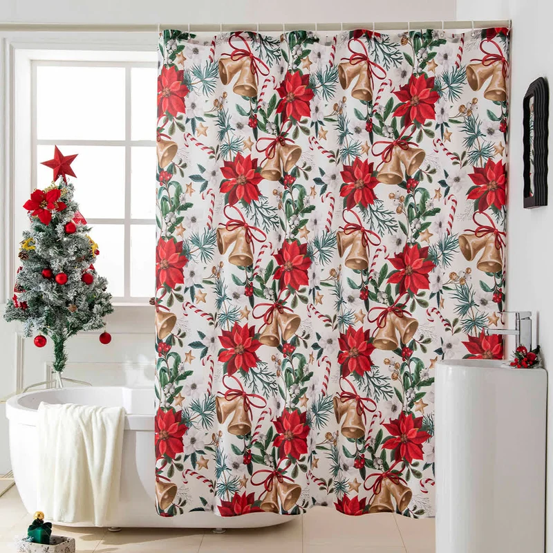 Anti-Schimmel-Duschvorhang mit Weihnachtsmotiv