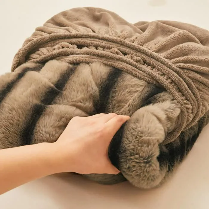 Modernes, warmes Winter-Spannbettlaken aus Fleece
