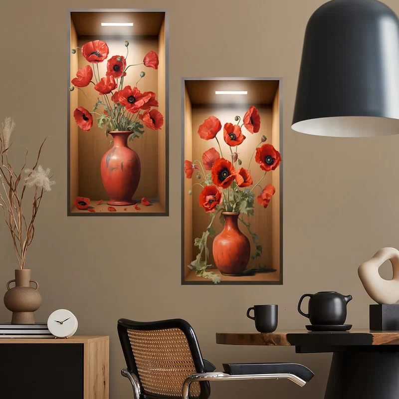 3D Blumen Wandaufkleber Hintergrunddekoration