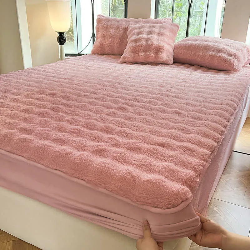 Einfaches, weiches, atmungsaktives Spannbettlaken aus Fleece