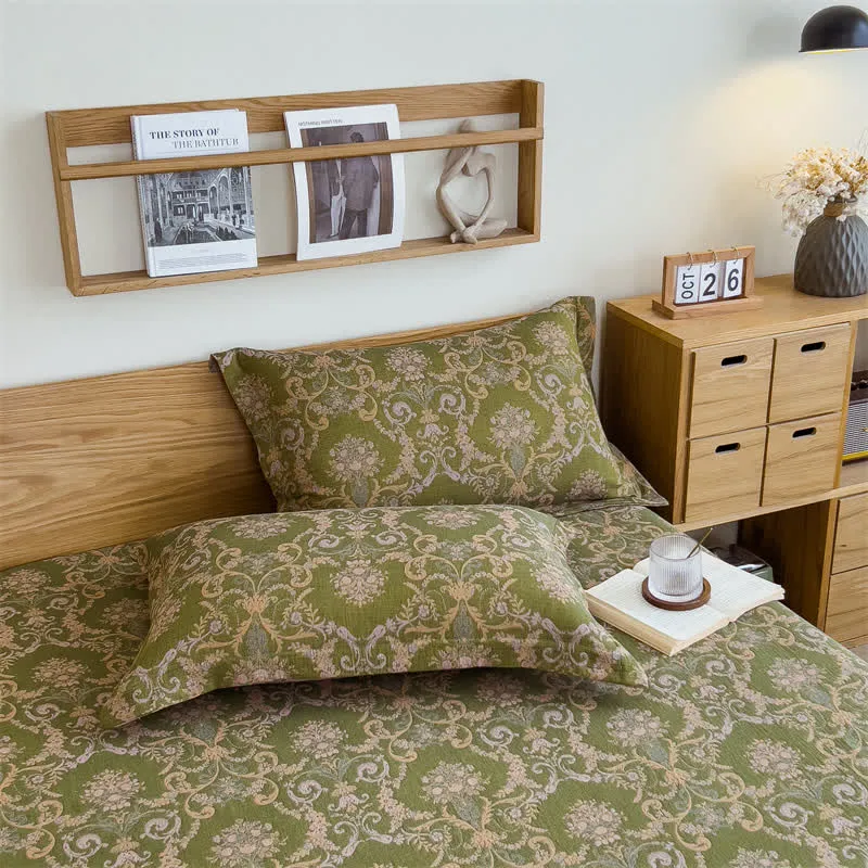 Elegantes Spannbettlaken aus Baumwollgaze im Vintage-Stil