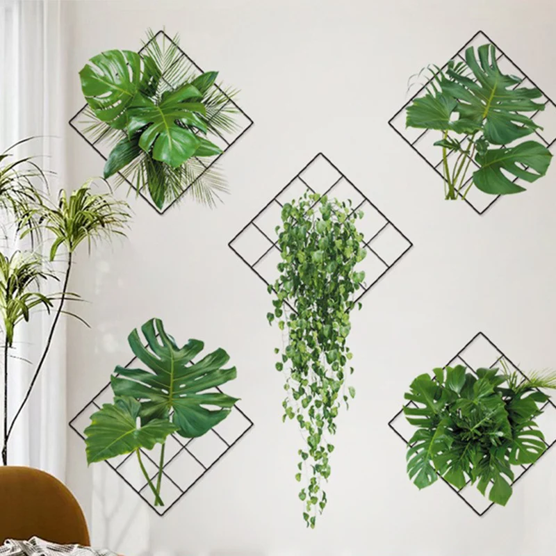 3D-Wandaufkleber mit botanischen Motiven im Topf