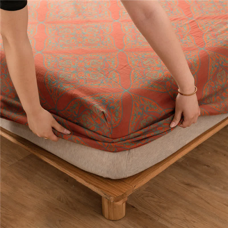 Luxuriöses, garngefärbtes Jacquard-Spannbettlaken