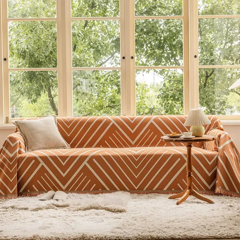 Ownkoti Diamond Stripe Multifunktionale Sofadecke Sofaschutz