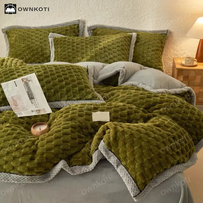 Weiches Flanell-Bettbezug-Bettwäscheset (4-teilig)