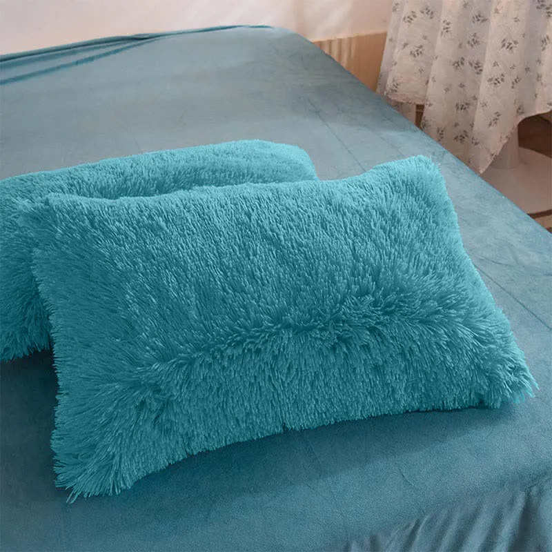 Flauschiges Bettwäscheset Bettbezug & Kissenbezug
